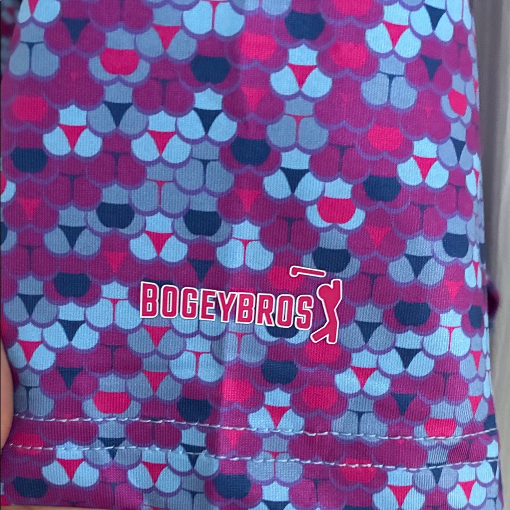 Bogey Bros- Vibrant Purple and Blue Polo Shirt- sz M - Picture 6 of 7